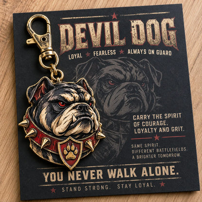 🔥LAST DAY 50% OFF -  🐶 Devil Dog Guardian Metal Keepsake Keychain