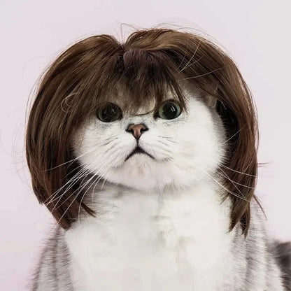 Cute Short Hair Wig Pet Headband