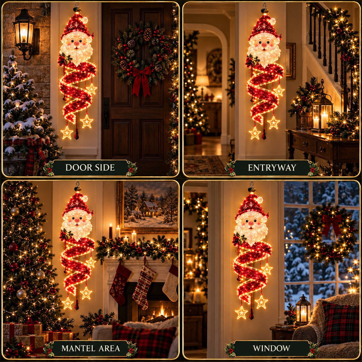 ⏳ Last Day 49% OFF – 🎄Christmas Magic Spiral™ Hanging LED Light Collection