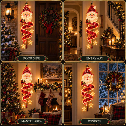 ⏳ Last Day 49% OFF – 🎄Christmas Magic Spiral™ Hanging LED Light Collection