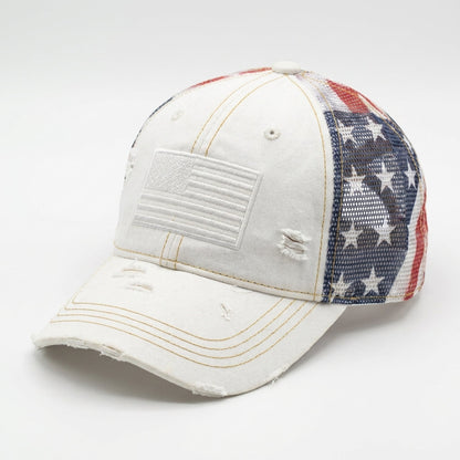 🔥American Flag Ponytail Embroidered Hat
