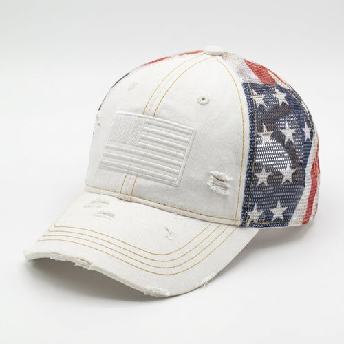🔥American Flag Ponytail Embroidered Hat