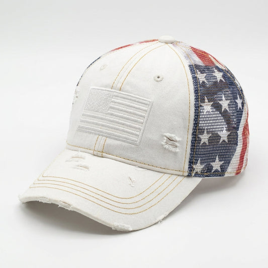 🔥American Flag Ponytail Embroidered Hat