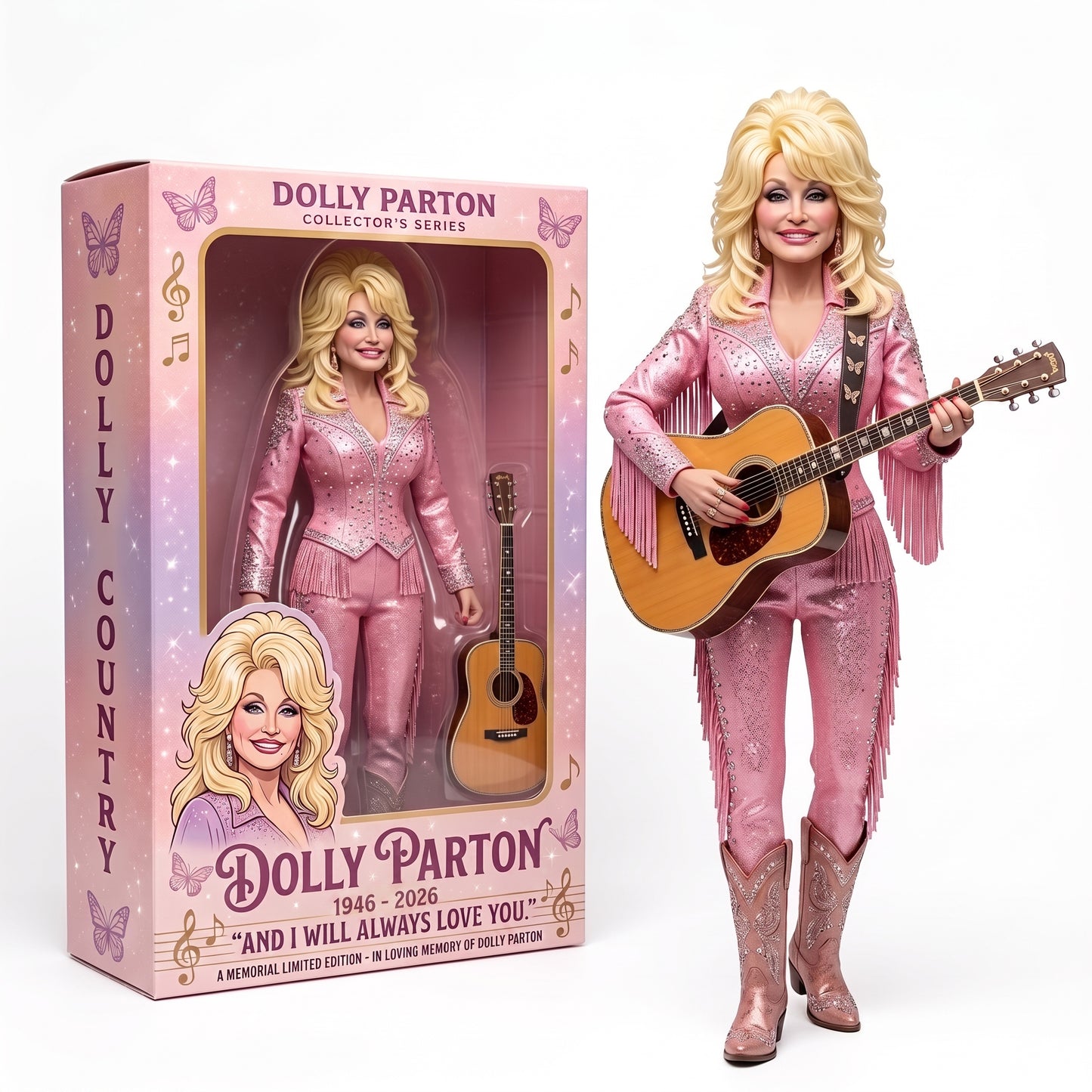 IN LOVING MEMORY OF THE QUEEN OF COUNTRY (1946-2026)  HOT TOY DOLLS