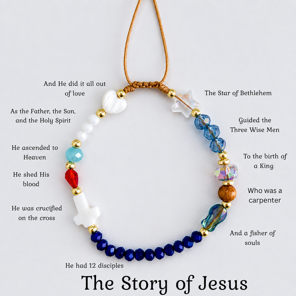 ❤️Last Day 50% OFF - Handmade Story of Jesus Bracelet