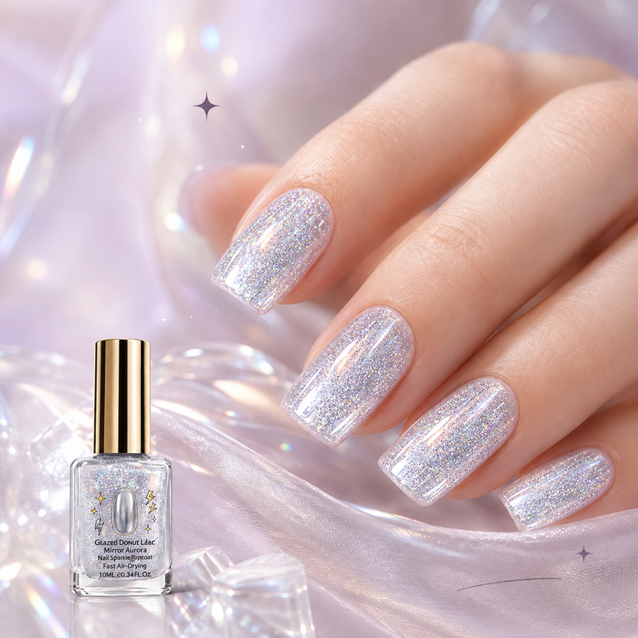 📢📢49% OFF !! ⏰Lilac Glossy Mirror Nail Strengthener
