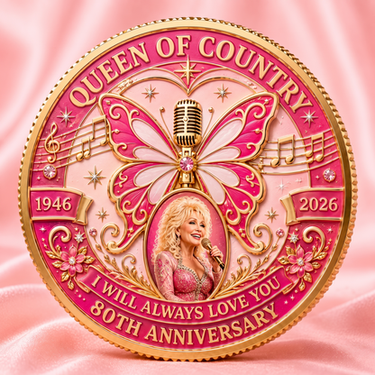 Dolly Parton 80th Anniversary I Will Always Love You Commemorative Coin