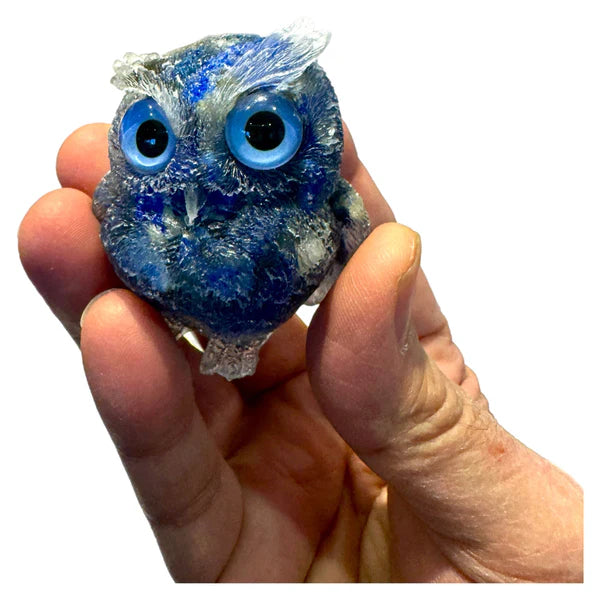 🦉✨ Natural Amethyst Crystal Owl Handmade Appalachian Workshop Piece