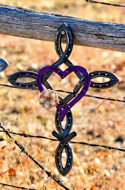 Blessed Horseshoe Cross with Heart - A Symbol of Faith, Protection, and Love That Endures