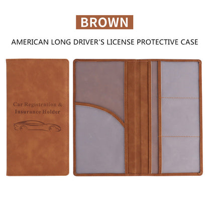 🚗 Car Registration & Insurance Document Holder | Premium PU Leather Organizer