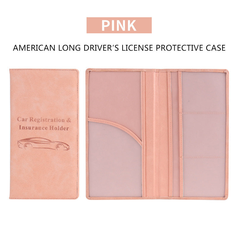 🚗 Car Registration & Insurance Document Holder | Premium PU Leather Organizer