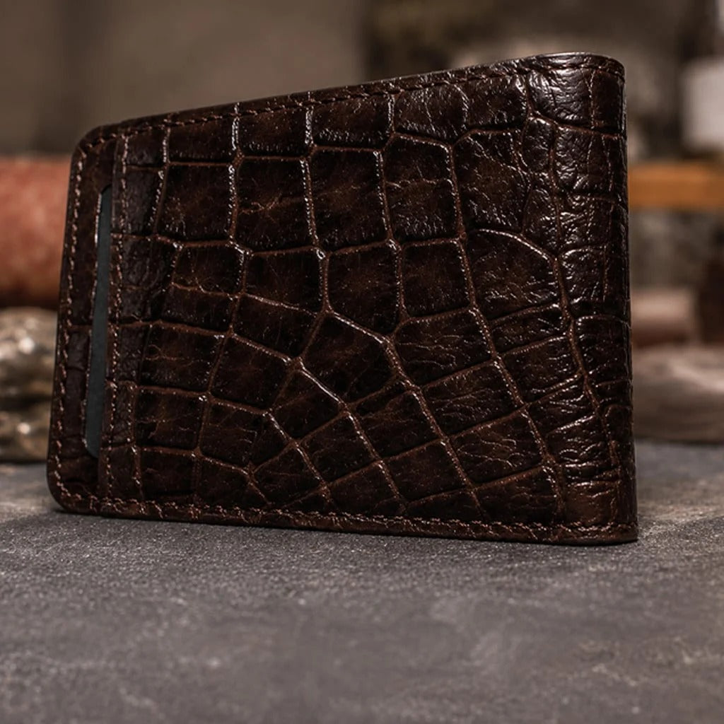 100% Handmade Genuine Alligator mississippiensis Wallet (Handmade by James Marshall®)