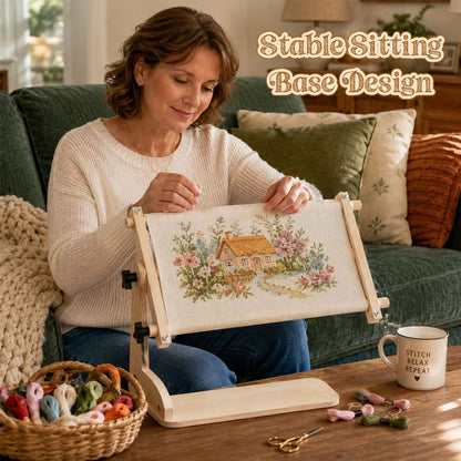 🧵 Adjustable Tabletop Embroidery Stand – Hands-Free Cross Stitch Frame Holder for Comfortable Stitching