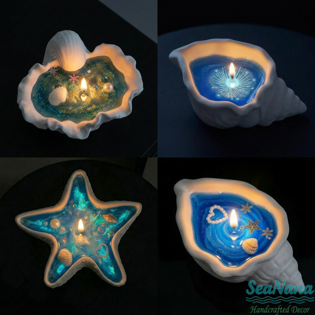 ✨ Ocean Glow Candle - Handmade Sea Life Aromatherapy