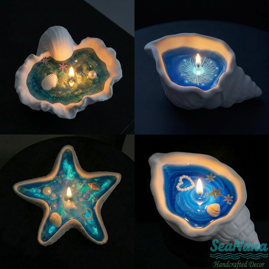 ✨ Ocean Glow Candle - Handmade Sea Life Aromatherapy