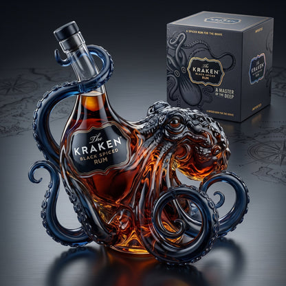 🔥HOT SALE 50% OFF - The Kraken Black Spiced Rum 3D Sculpted Octopus Collector's Edition Bottle
