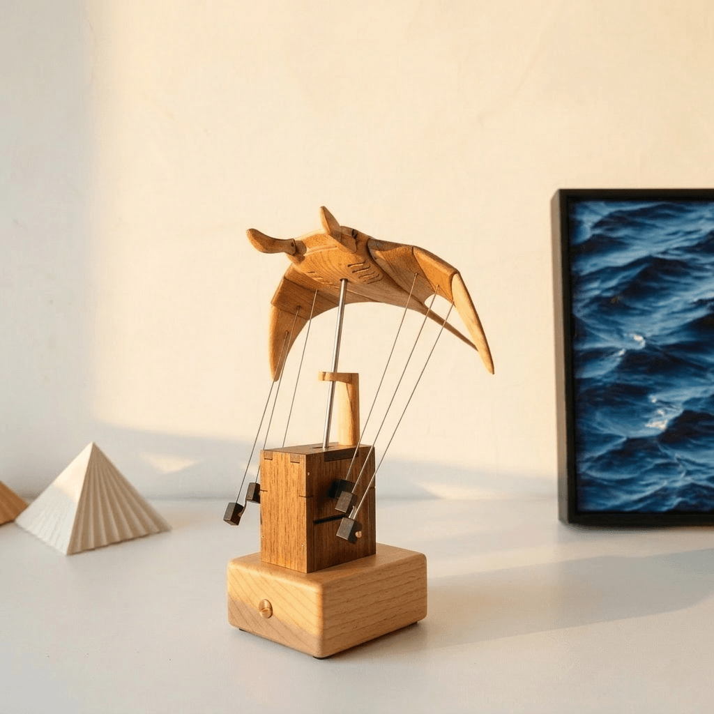 InexceptedTM Wooden Manta Ray — The Gift Dad Won’t Forget 🐦‍⬛