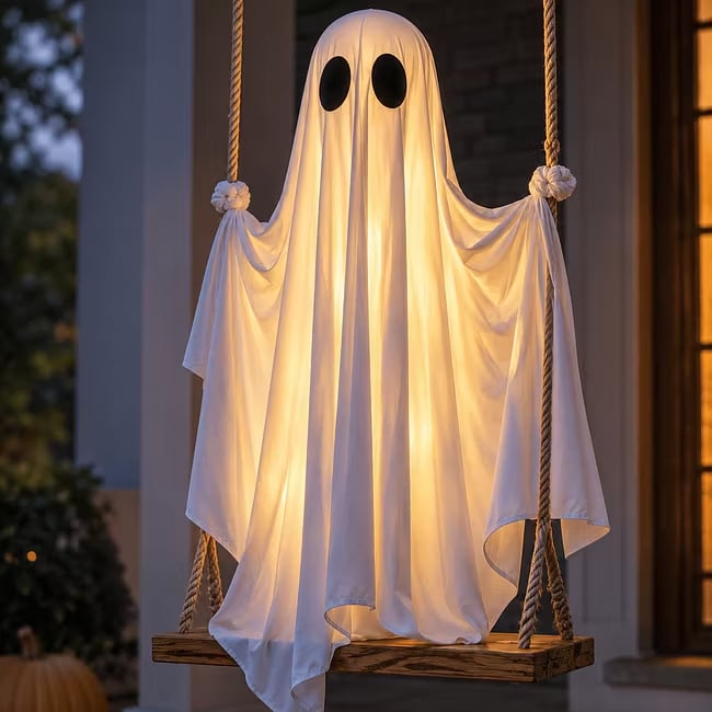 🔥 Last Day 50% OFF - Halloween Hanging Swing Ghost