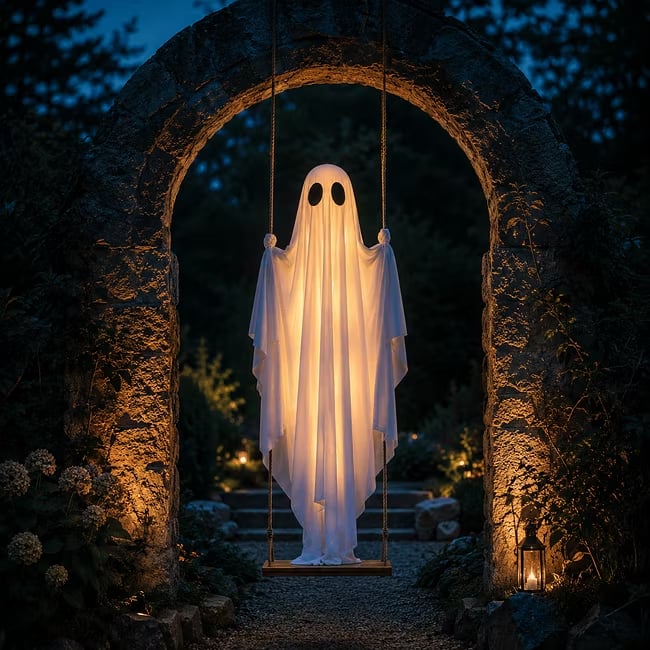 🔥 Last Day 50% OFF - Halloween Hanging Swing Ghost