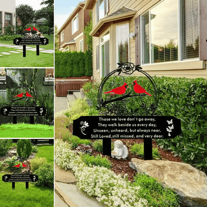 🐦Metal Cardinal Cemetery Memorial Stake💖