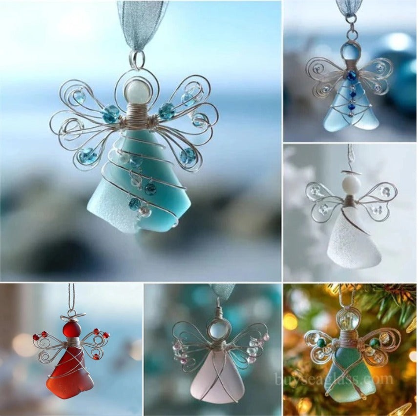 🌊Handmade Sea Glass Angel Ornament(Buy 6 Free Shipping Now)
