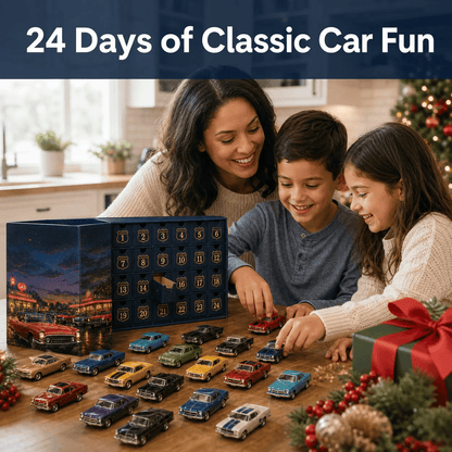 🚗24 Days of Classic American Cars Advent Calendar – 24 Vintage Ride Collectibles for Car Lovers