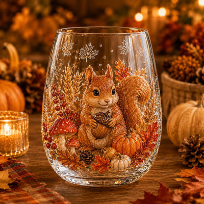 🍂Autumn Harvest 3D Glass Cup Gift Set – 6 Festive Designs