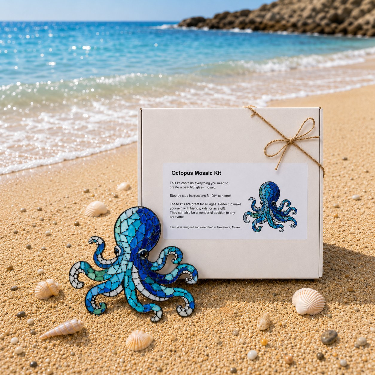 🔥LAST DAY 50% OFF - 🌊 Octopus Mosaic Kit | Beginner-Friendly DIY Glass Craft with Step-by-Step Instructions⭐Beginner-Friendly