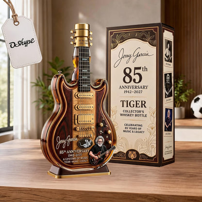 Jerry Garcia 85th Anniversary Tiger Guitar Glass Decanter