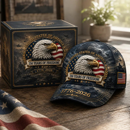 ✨2026 Architecturm®250 Years of Freedom Eagle Cap | Embroidered Patriotic Vintage Baseball Hat – 1776–2026 American Tribute Edition