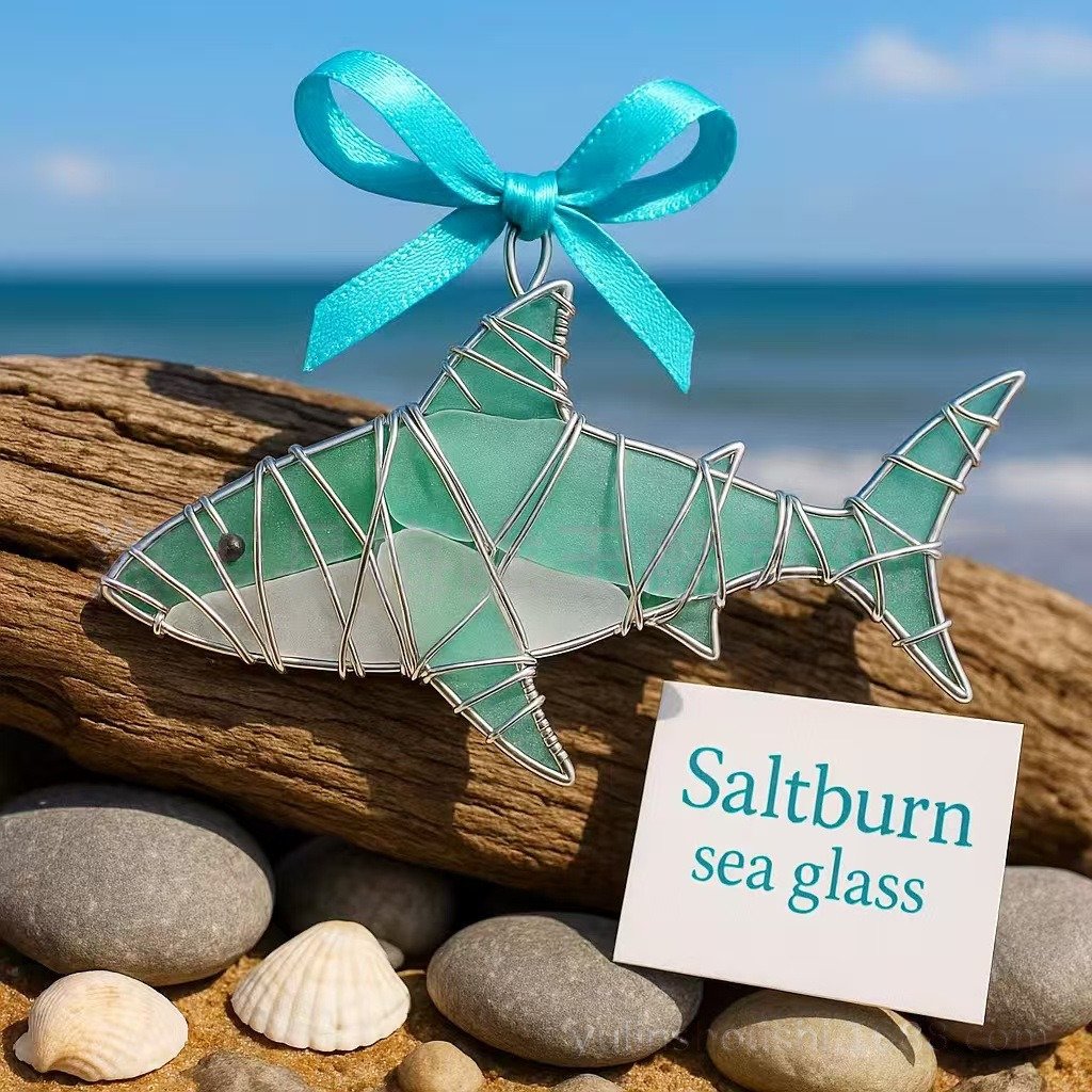 Handmade Frosted Ocean Suncatcher🐚