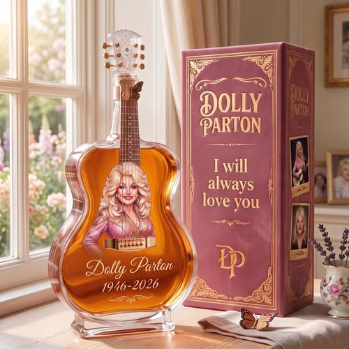 Dolly Parton "I Will Always Love You" Memorial Guitar Decanter