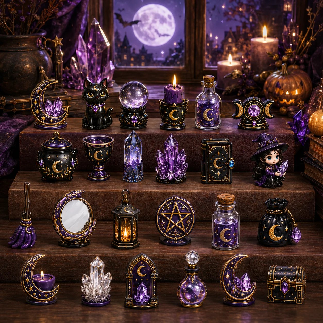 ⏳ Last Day 49% OFF – 🔮 2026 Crystal Witch Advent Calendar | 24 Days of Mystical Miniatures, Crystal-Inspired Surprises & Witchy Fantasy Charm ✨