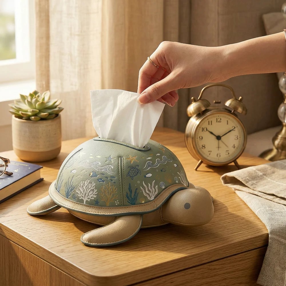 🎁LAST DAY 49% OFF -🐢Sea Turtle Leather Tissue Holder