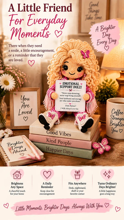 🔥LAST DAY 50% OFF - 💗Hand‑Crocheted Emotional Support Comfort Doll | Country Music Inspired Uplifting Encouragement Keepsake Gift For Loved Ones