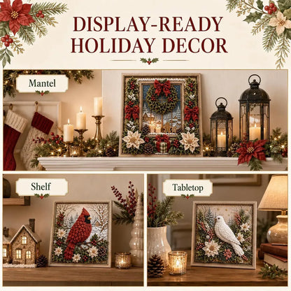 🖼️3D Christmas Fabric Poke Art Kit