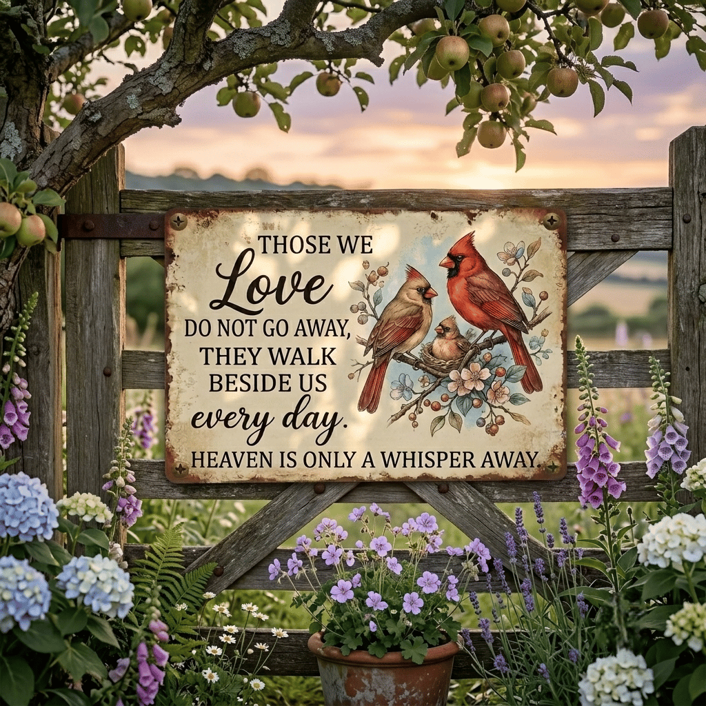 Dragonfly Memorial Garden Sign – “Those We Love Don’t Go Away” Sympathy Gift, Remembrance Outdoor Decor