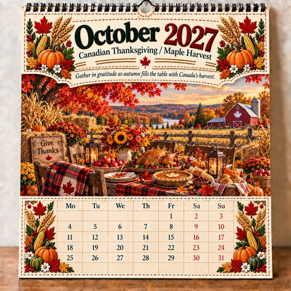🇨🇦🍁 2027 Canada 160th Anniversary Commemorative Wall Calendar 🍁🇨🇦