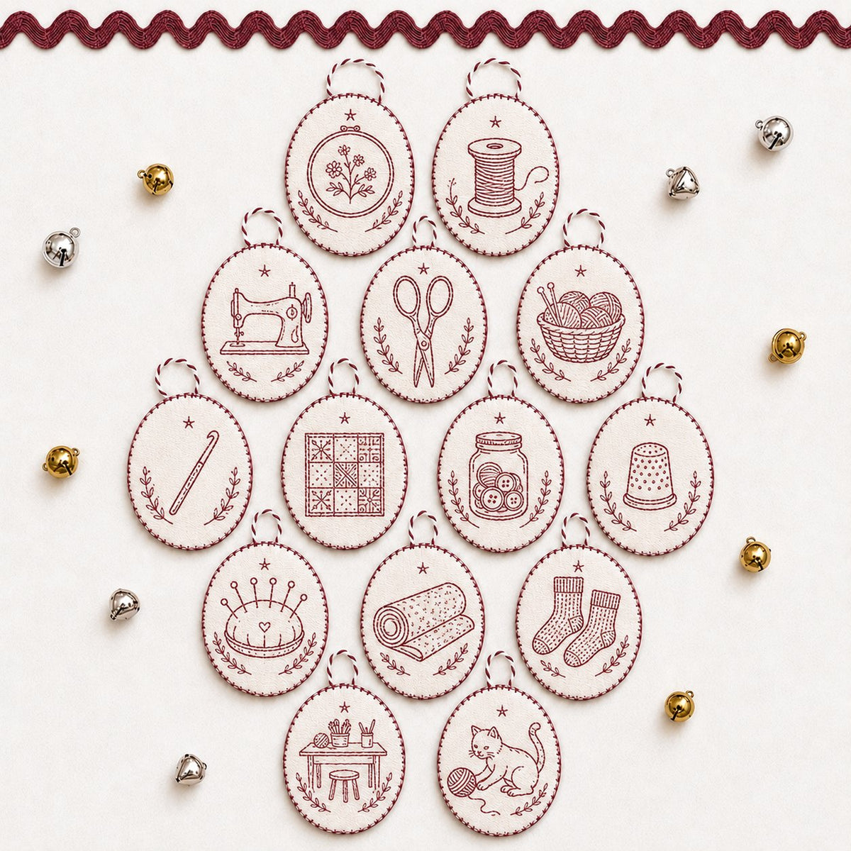 🧵Beginner-Friendly DIY Heirloom Oval Embroidery Ornament Kit Collection | Complete Kit with All Tools & Step-by-Step Guide Included 💕