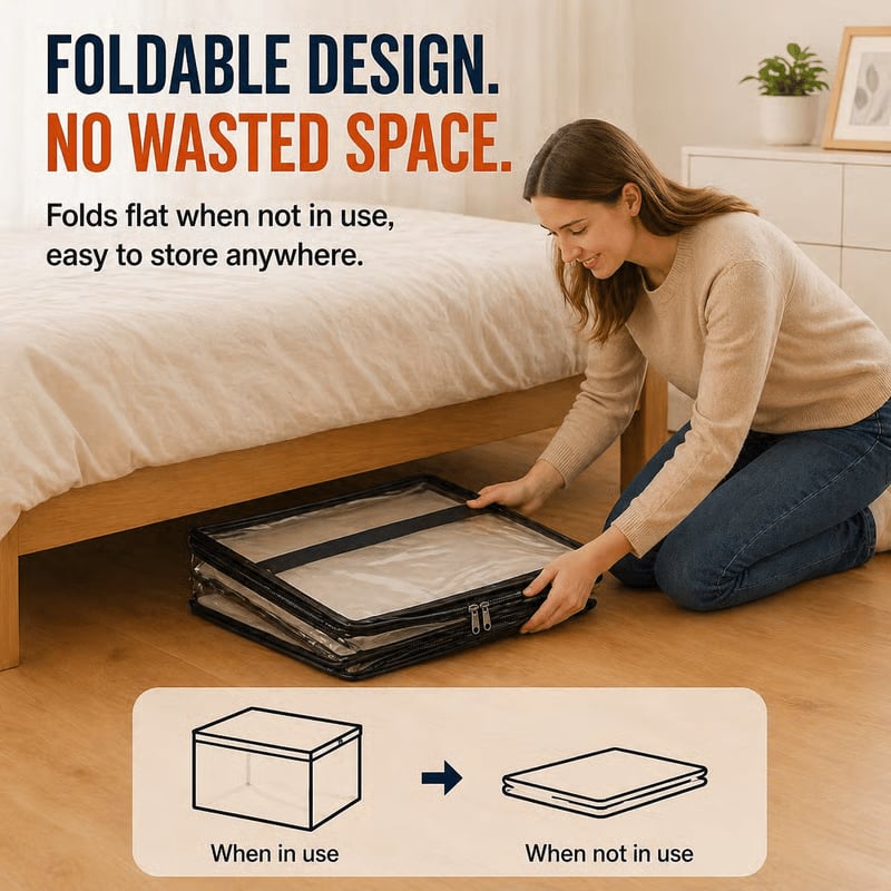 🔥Last Day 50% OFF-📦️Large Dustproof Storage Box with Handle📦️