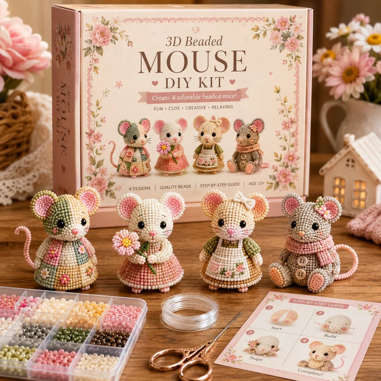 🧵🧵✨ Creative Beaded Mini World 3D DIY Kit Collection