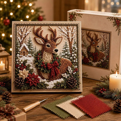 🖼️3D Christmas Fabric Poke Art Kit