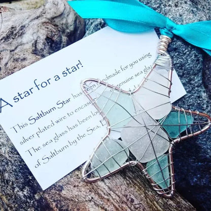 ⭐Sea Glass Star Gift❤️bring joy and good fortune.🧡