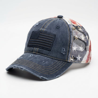 🔥American Flag Ponytail Embroidered Hat
