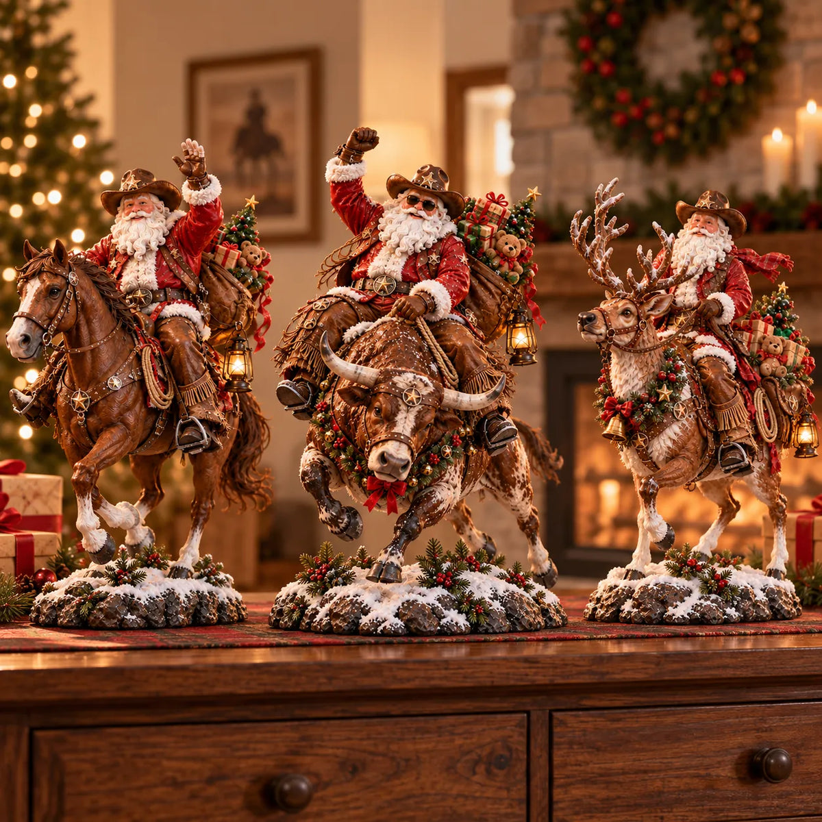 🔥Last Day 50% OFF🎄🤠 The Old West Cowboy Santa – A Homeward Christmas Keepsake
