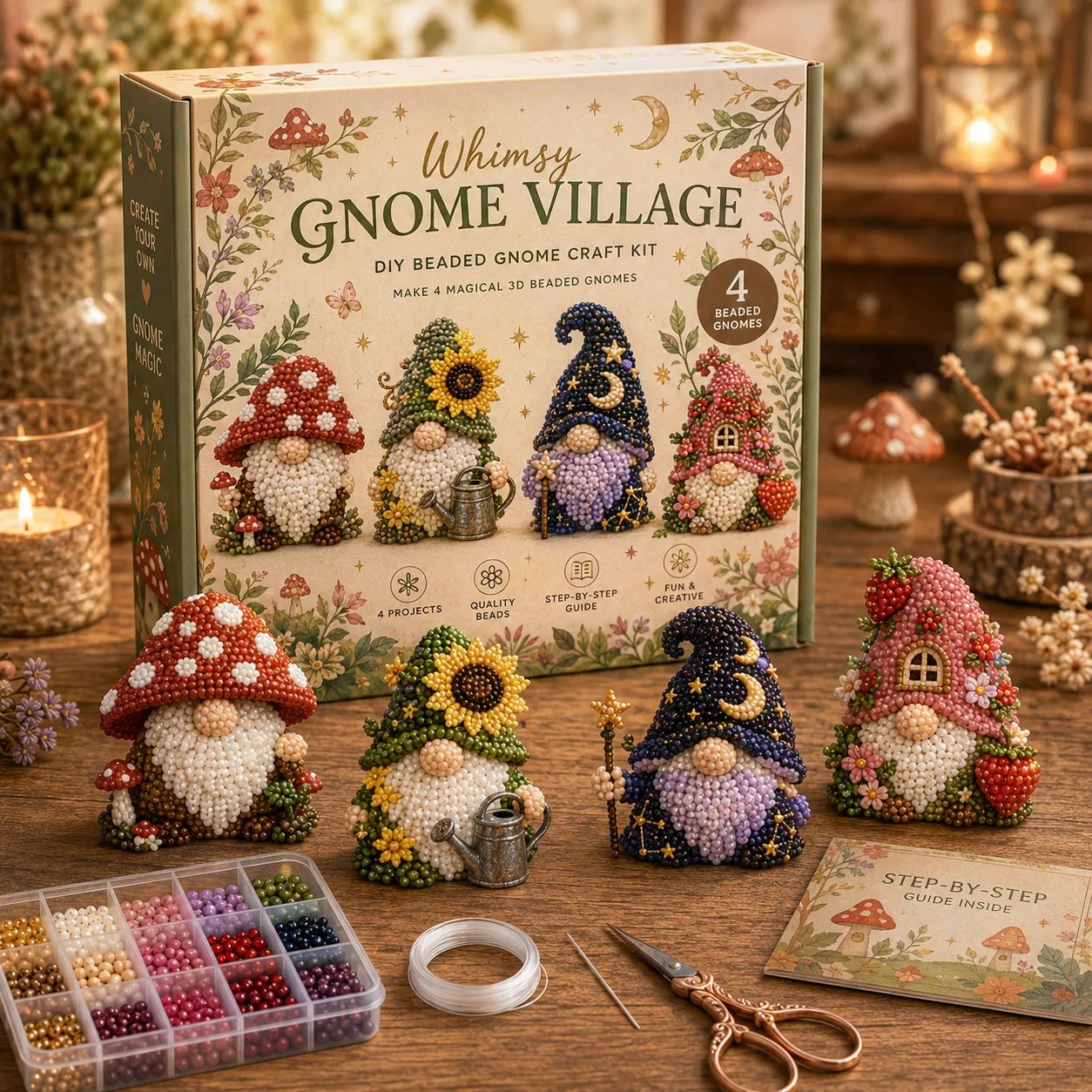 🧵🧵✨ Creative Beaded Mini World 3D DIY Kit Collection