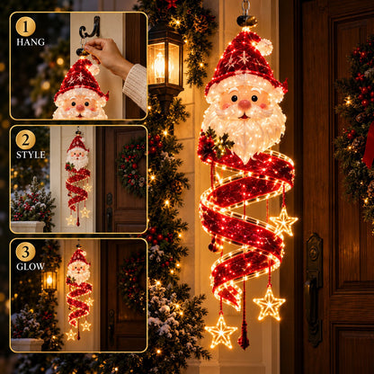 ⏳ Last Day 49% OFF – 🎄Christmas Magic Spiral™ Hanging LED Light Collection