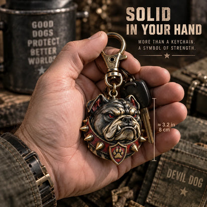 🔥LAST DAY 50% OFF -  🐶 Devil Dog Guardian Metal Keepsake Keychain