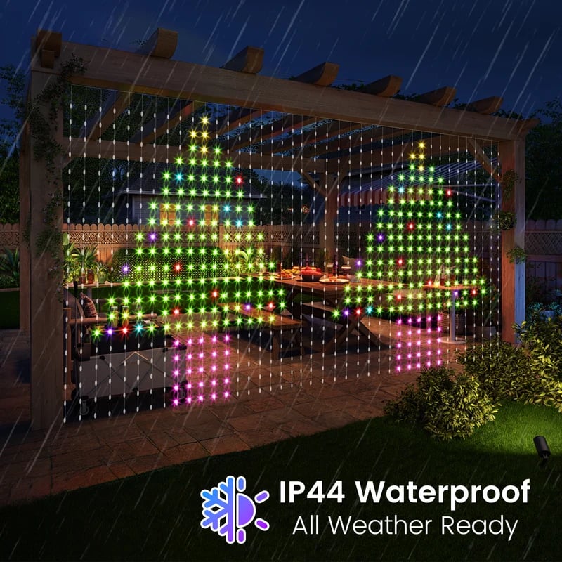 ✨ Turn Your Balcony Into A Giant LED Light Show! 🎄 Smart Animated Mesh Screen 🎆📱