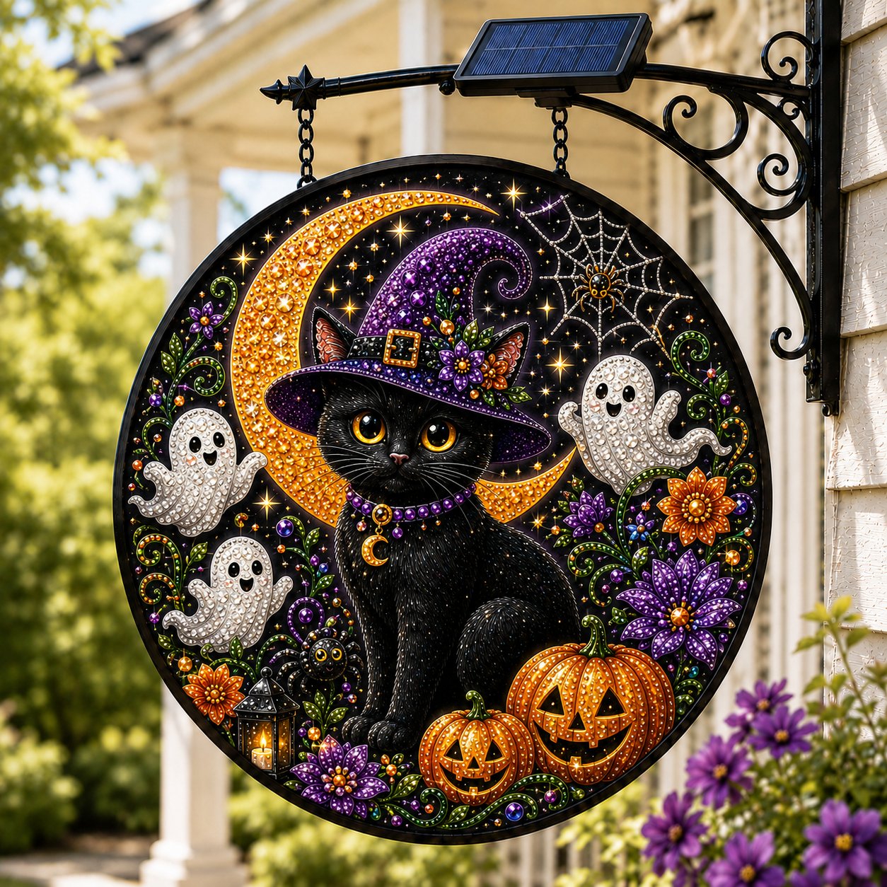 💥LAST DAY 57% OFF - 🎃 Solar Halloween LED Hanging Sign Light 👻 (📦Buy 2 Free Shipping)